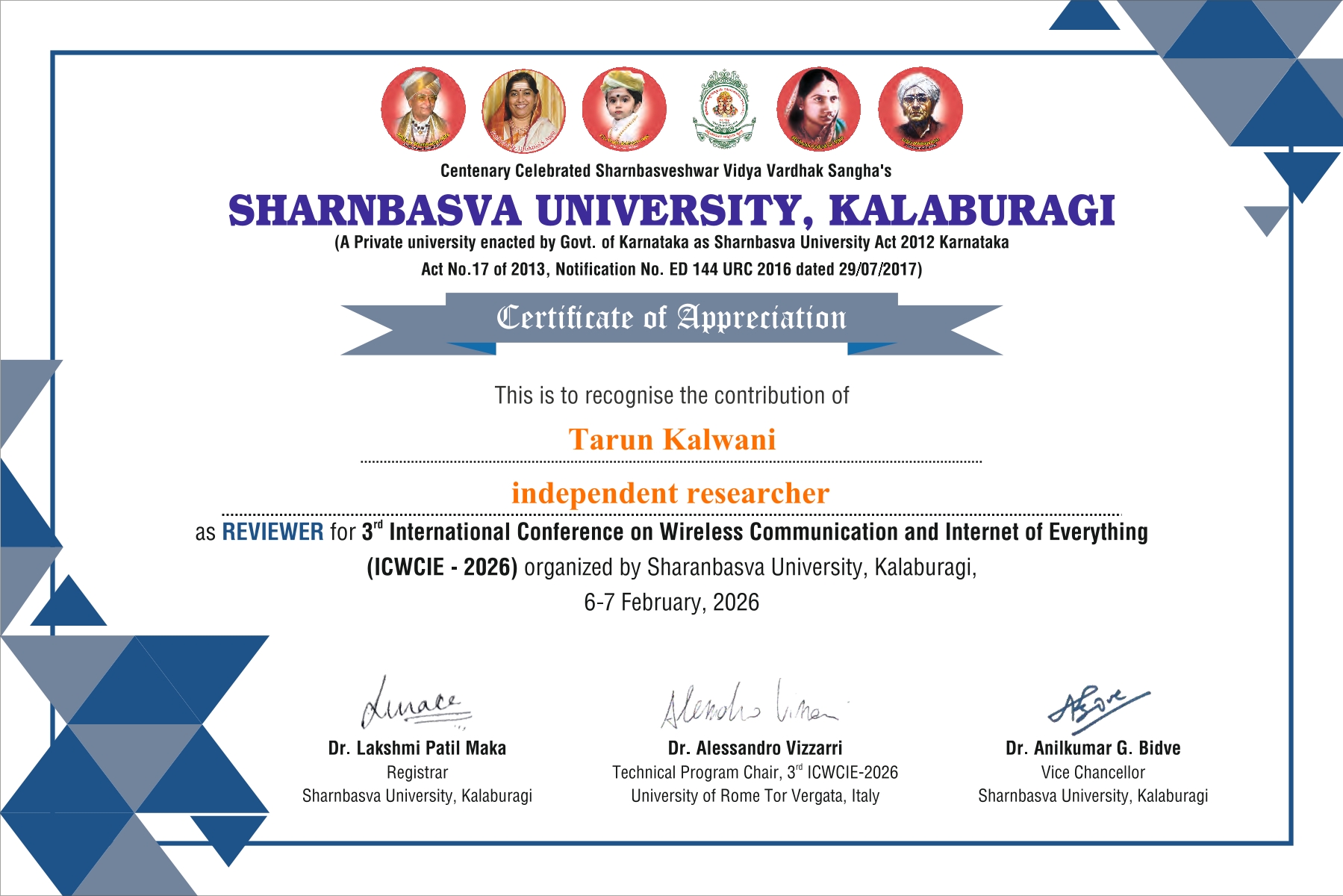 ICWCIE reviewer certificate